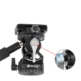 Maxbell Tripod Fluid Head with 1/4" Screw Hydraulic Damping with Quick Release Plate