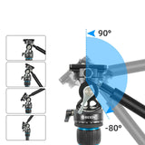 Maxbell Tripod Fluid Head with 1/4" Screw Hydraulic Damping with Quick Release Plate
