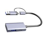 Maxbell 4 in 1 Card Reader High Speed Transmission Double Interface Replacement Gray