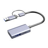 Maxbell 4 in 1 Card Reader High Speed Transmission Double Interface Replacement Gray