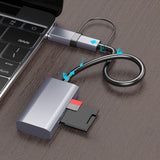 Maxbell 4 in 1 Card Reader High Speed Transmission Double Interface Replacement Gray