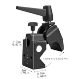 Maxbell Photography Light Clamp Stable for Round Pipe Flat Surface Metal Super Clamp