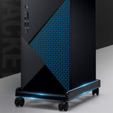 Maxbell Computer Tower Stand Storage Rack Mobile Rolling Wheel Sturdy PC Tower Stand Black
