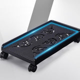 Maxbell Computer Tower Stand Storage Rack Mobile Rolling Wheel Sturdy PC Tower Stand Black