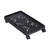 Maxbell Computer Tower Stand Storage Rack Mobile Rolling Wheel Sturdy PC Tower Stand Black