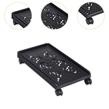 Maxbell Computer Tower Stand Storage Rack Mobile Rolling Wheel Sturdy PC Tower Stand Black