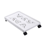 Maxbell Computer Tower Stand Storage Rack Mobile Rolling Wheel Sturdy PC Tower Stand White