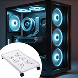 Maxbell Computer Tower Stand Storage Rack Mobile Rolling Wheel Sturdy PC Tower Stand White