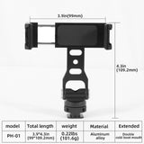 Maxbell Phone Tripod Mount with Cold Shoe Versatile for Plane Tabletop Train