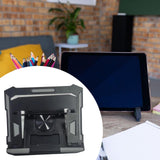 Maxbell Foldable Laptop Stand Nonslip Riser Base for up to 17.3 inch Bedroom Desktop Black