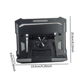 Maxbell Foldable Laptop Stand Nonslip Riser Base for up to 17.3 inch Bedroom Desktop Black