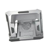 Maxbell Foldable Laptop Stand Nonslip Riser Base for up to 17.3 inch Bedroom Desktop Silver