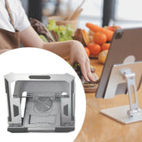 Maxbell Foldable Laptop Stand Nonslip Riser Base for up to 17.3 inch Bedroom Desktop Silver