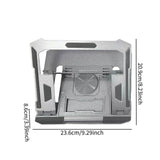 Maxbell Foldable Laptop Stand Nonslip Riser Base for up to 17.3 inch Bedroom Desktop Silver