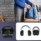 Maxbell Noise Reduction Earmuff Adjustable for Lawn Mowing Workshop Construction Black