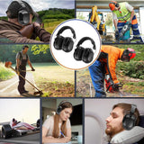 Maxbell Noise Reduction Earmuff Adjustable for Lawn Mowing Workshop Construction Black