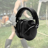 Maxbell Noise Reduction Earmuff Adjustable for Lawn Mowing Workshop Construction Black