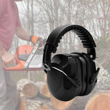 Maxbell Noise Reduction Earmuff Adjustable for Lawn Mowing Workshop Construction Black