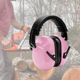 Maxbell Noise Reduction Earmuff Adjustable for Lawn Mowing Workshop Construction Pink