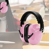 Maxbell Noise Reduction Earmuff Adjustable for Lawn Mowing Workshop Construction Pink