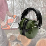 Maxbell Noise Reduction Earmuff Adjustable for Lawn Mowing Workshop Construction Green