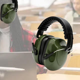 Maxbell Noise Reduction Earmuff Adjustable for Lawn Mowing Workshop Construction Green