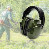 Maxbell Noise Reduction Earmuff Adjustable for Lawn Mowing Workshop Construction Green