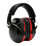 Maxbell Noise Reduction Earmuff Adjustable for Lawn Mowing Workshop Construction Red