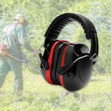 Maxbell Noise Reduction Earmuff Adjustable for Lawn Mowing Workshop Construction Red