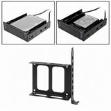Maxbell 2.5" SSD Mounting Bracket Hard Drive Holder Computer HDD Bay Metal Drive Bay Black