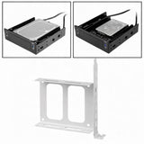 Maxbell 2.5" SSD Mounting Bracket Hard Drive Holder Computer HDD Bay Metal Drive Bay White