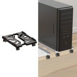 Maxbell CPU Stand Multiple Air Vents Adjustable Space Saving Telescopic Support Cart Black