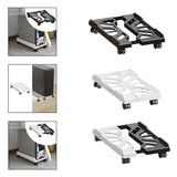 Maxbell CPU Stand Multiple Air Vents Adjustable Space Saving Telescopic Support Cart Black