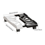 Maxbell CPU Stand Multiple Air Vents Adjustable Space Saving Telescopic Support Cart Black White