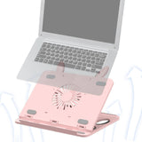 Maxbell Laptop Stand for Desk Practical Cooling Multipurpose Computer Notebook Stand Pink