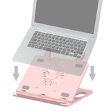 Maxbell Laptop Stand for Desk Practical Cooling Multipurpose Computer Notebook Stand Pink