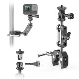 Maxbell Camera Clamp Mount Metal Flexible for Microphones Cross Bar DSLR Camera Rig