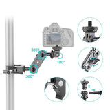 Maxbell Camera Clamp Mount Metal Flexible for Microphones Cross Bar DSLR Camera Rig