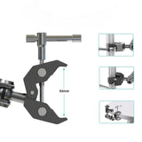 Maxbell Camera Clamp Mount Metal Flexible for Microphones Cross Bar DSLR Camera Rig