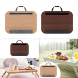 Maxbell Laptop Lap Desk Multifunctional Writing Computer Table for Bed Travel Wood Color