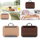 Maxbell Laptop Lap Desk Multifunctional Writing Computer Table for Bed Travel Wood Color