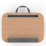 Maxbell Laptop Lap Desk Multifunctional Writing Computer Table for Bed Travel Wood Color