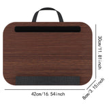 Maxbell Laptop Lap Desk Multifunctional Writing Computer Table for Bed Travel Dark Brown
