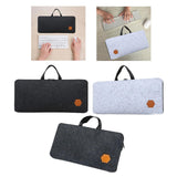 Maxbell Felt Keyboard Storage Bag Mobile Office with Zipper Stylish PC Keyboard Case Black