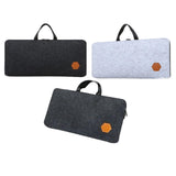 Maxbell Felt Keyboard Storage Bag Mobile Office with Zipper Stylish PC Keyboard Case Black