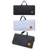 Maxbell Felt Keyboard Storage Bag Mobile Office with Zipper Stylish PC Keyboard Case Black