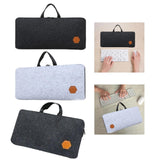 Maxbell Felt Keyboard Storage Bag Mobile Office with Zipper Stylish PC Keyboard Case Black