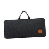 Maxbell Felt Keyboard Storage Bag Mobile Office with Zipper Stylish PC Keyboard Case Black