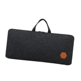 Maxbell Felt Keyboard Storage Bag Mobile Office with Zipper Stylish PC Keyboard Case Black