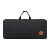 Maxbell Felt Keyboard Storage Bag Mobile Office with Zipper Stylish PC Keyboard Case Black